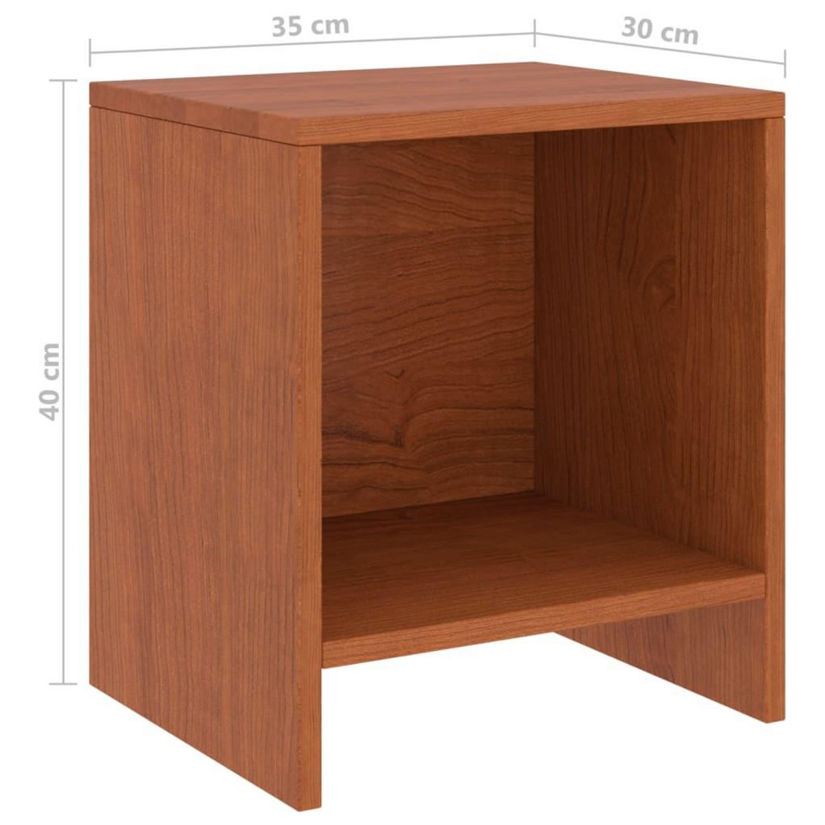 VIDAXL Tables de chevet 2pcs Marron miel 35x30x40cm Bois de pin massif