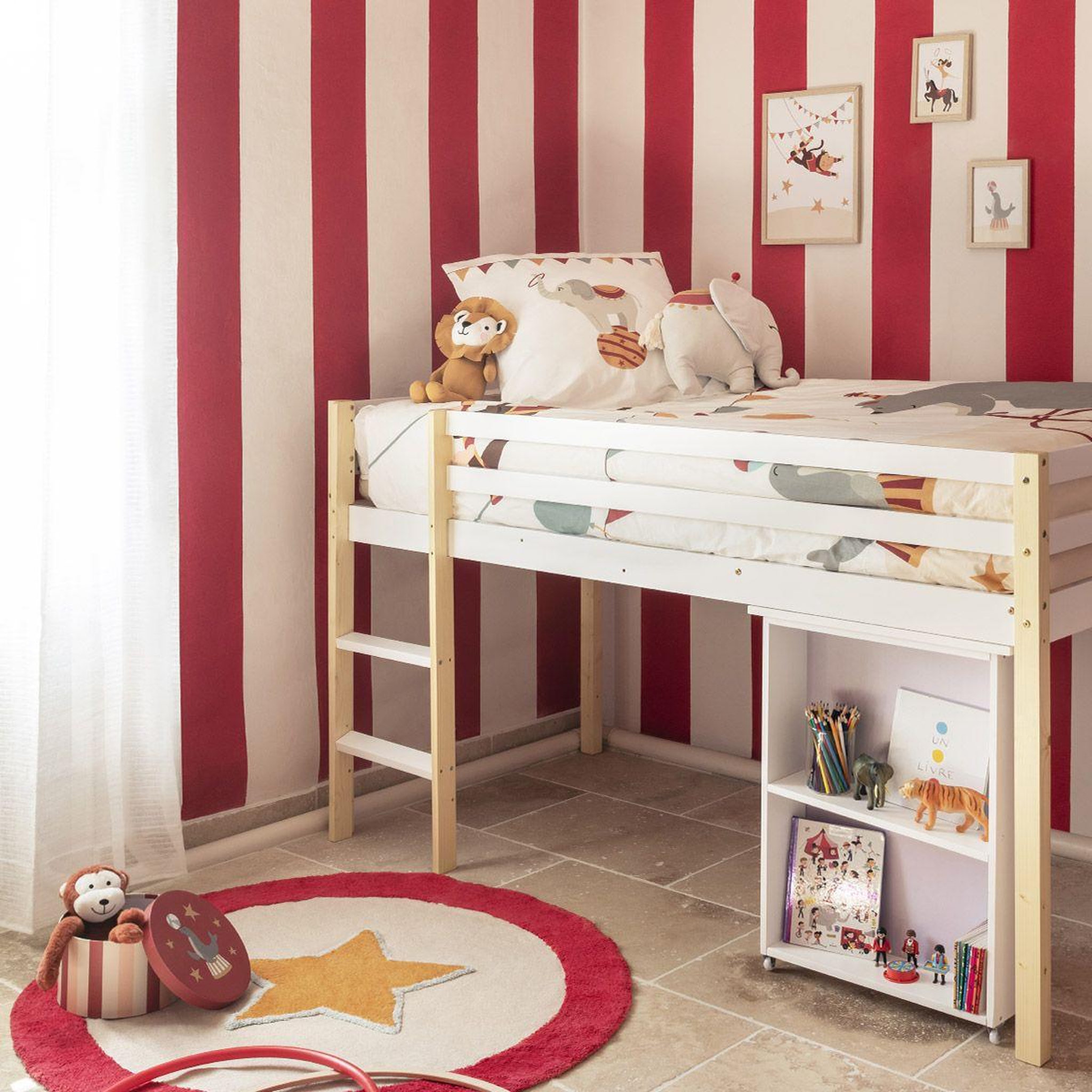 Voir la diapositive 6 : Atmosphera Kids Lot de 3 cadres déco enfant  cirque  40cm beige