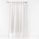 Paris Prix Rideau Voilage à Passants  Casalina  140x240cm Blanc & Gris