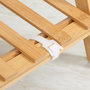 Voir la diapositive 6 : OUTSUNNY Étagère échelle à fleurs en bois de bambou - porte plantes pliable bois 3 étagères à lattes