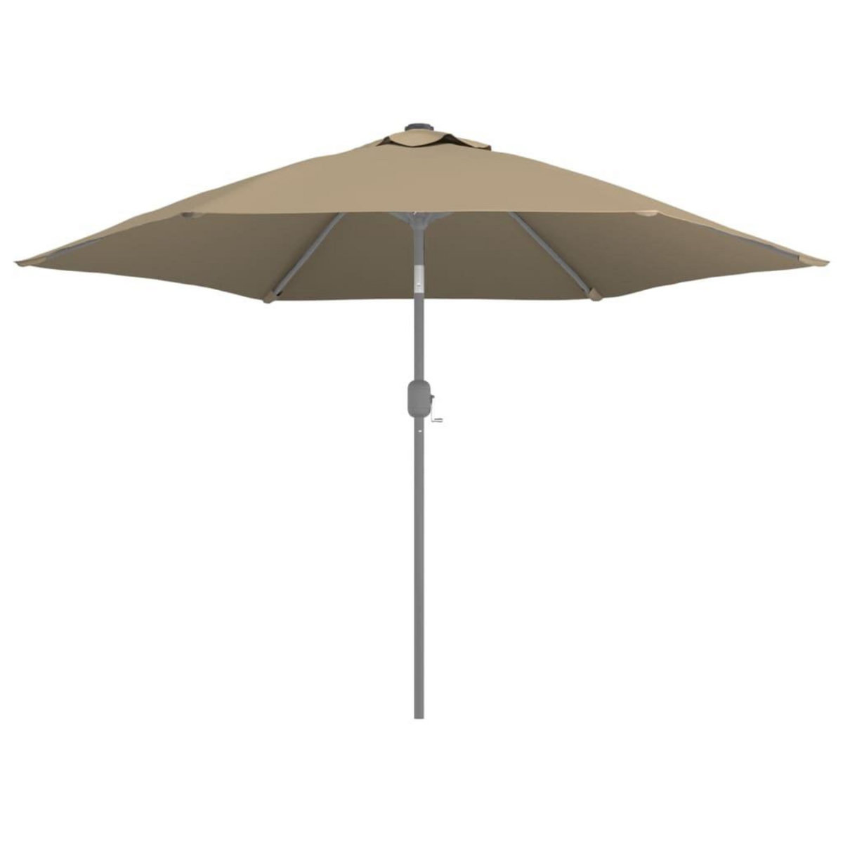 VIDAXL Tissu de remplacement pour parasol d'exterieur Taupe 300 cm