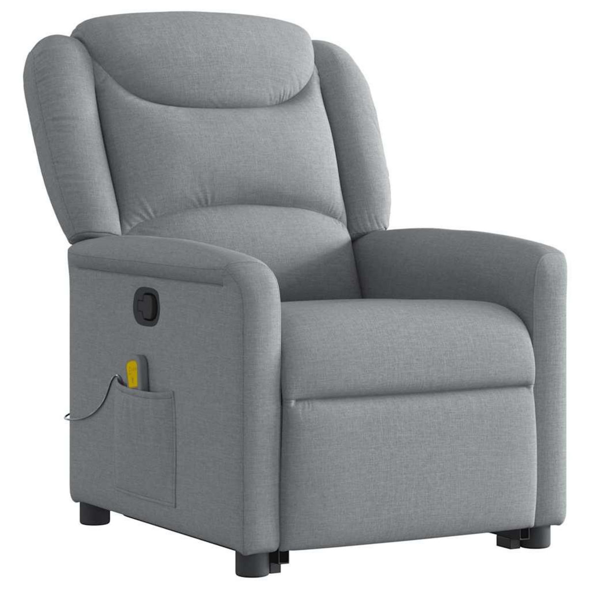 VIDAXL Fauteuil de massage inclinable Gris clair Tissu
