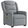 Voir la diapositive 4 : VIDAXL Fauteuil de massage inclinable Gris clair Tissu