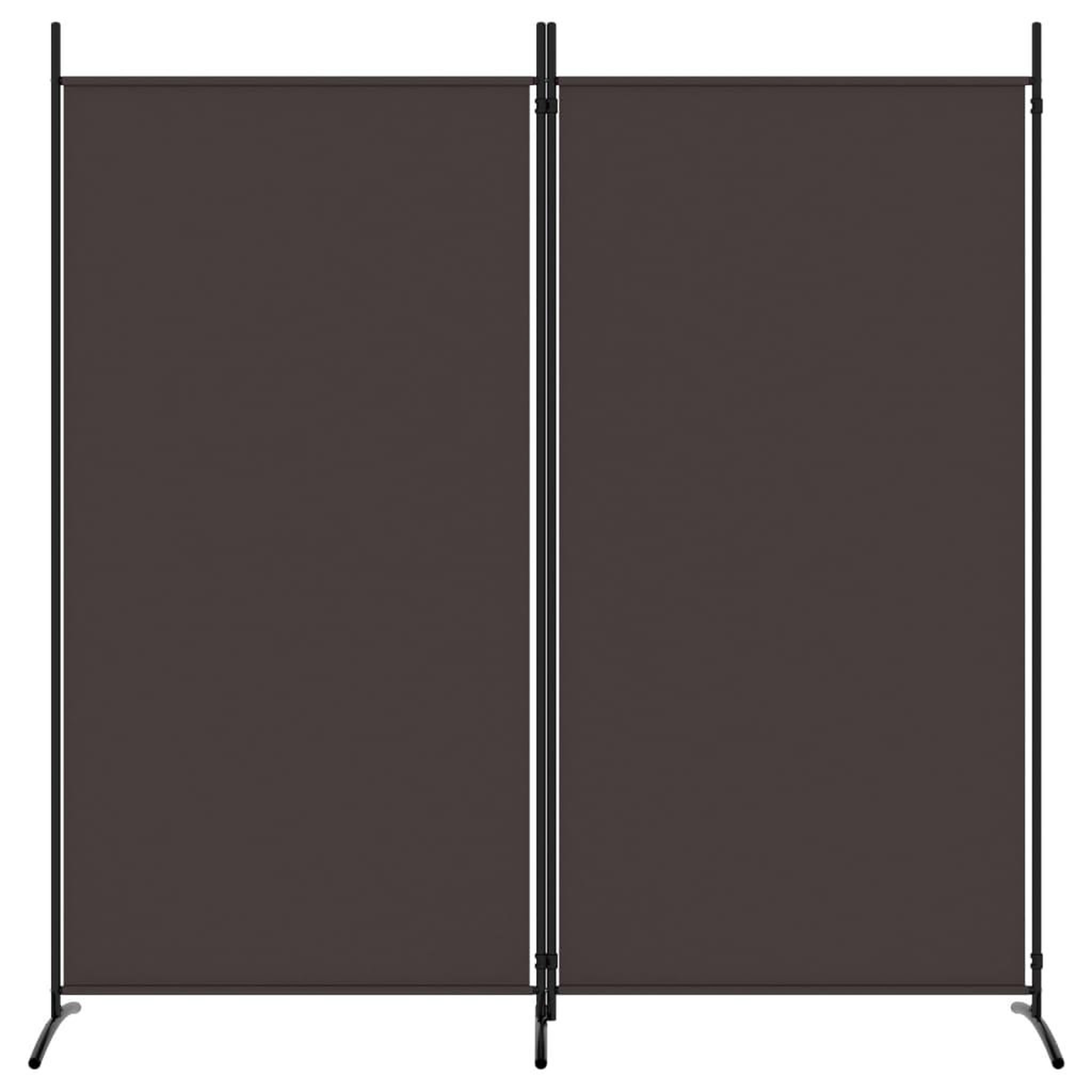 Voir la diapositive 3 : VIDAXL Cloison de separation 2 panneaux Marron 175x180 cm Tissu