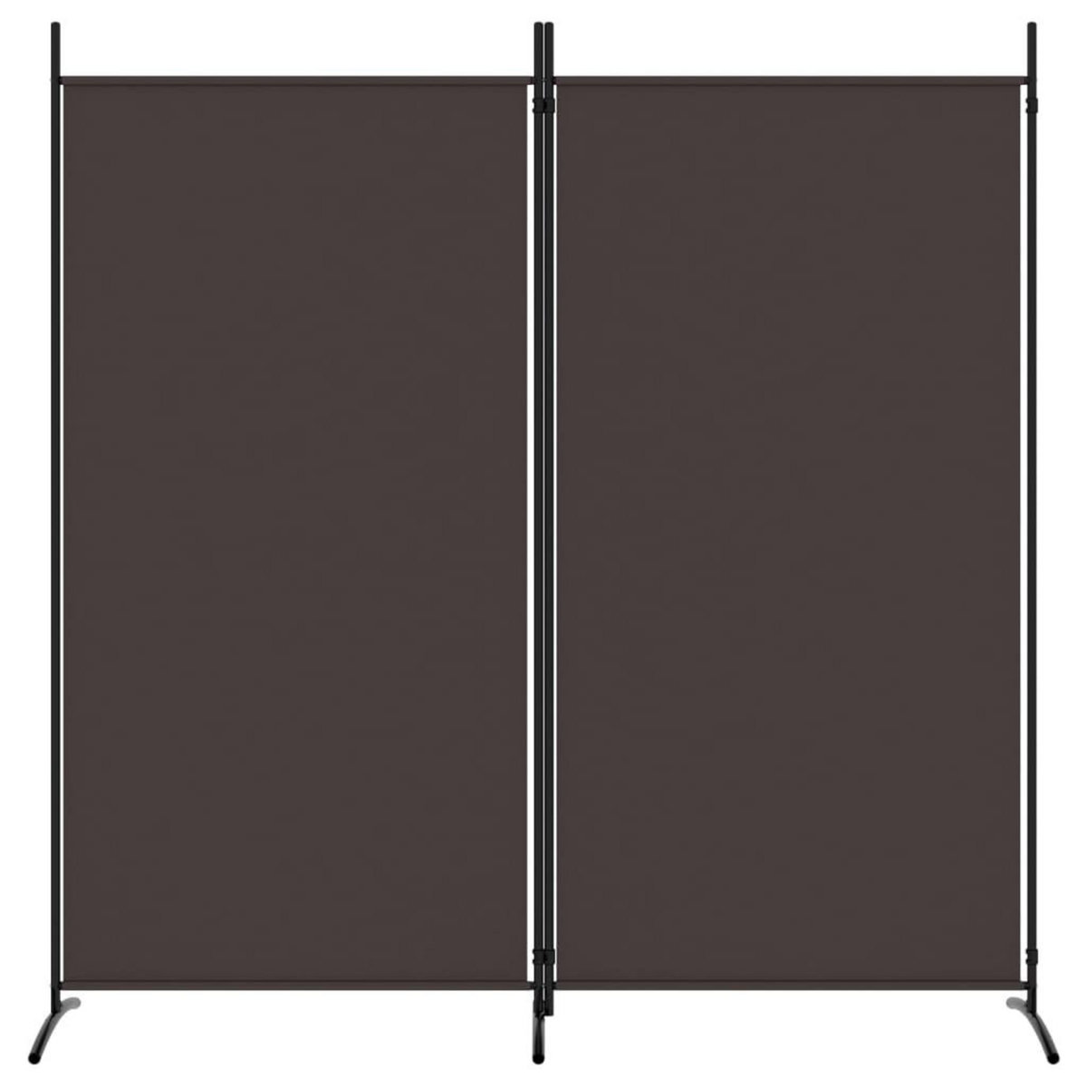 VIDAXL Cloison de separation 2 panneaux Marron 175x180 cm Tissu