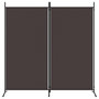 Voir la diapositive 3 : VIDAXL Cloison de separation 2 panneaux Marron 175x180 cm Tissu