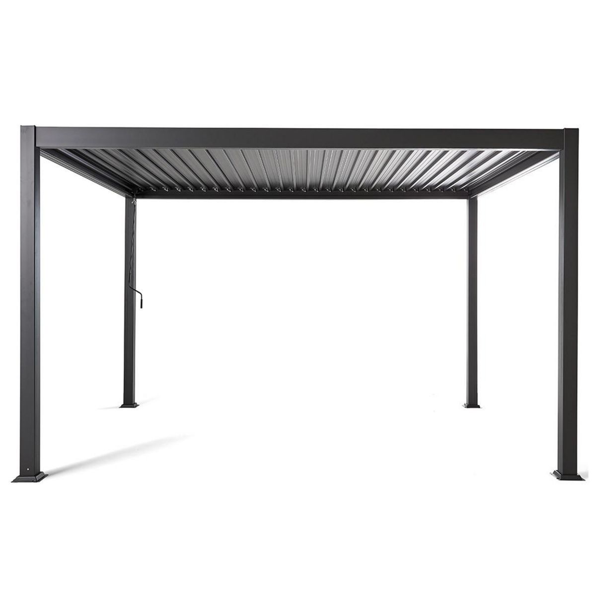 BEST MOBILIER Cherry - pergola bioclimatique - aluminium - 4x3m - gris anthracite
