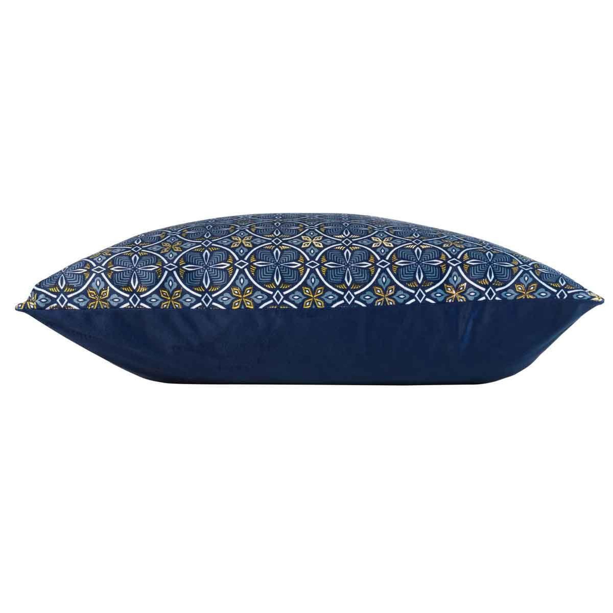 Voir la diapositive 2 : Douceur d'Intérieur Housse de coussin imprimée  joan  60x60cm bleu