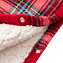 Voir la diapositive 3 : ACTUEL Poncho adulte double face flanelle/sherpa imprimé carreaux 