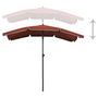 Voir la diapositive 4 : VIDAXL Parasol de jardin avec mat 200x130 cm terre cuite