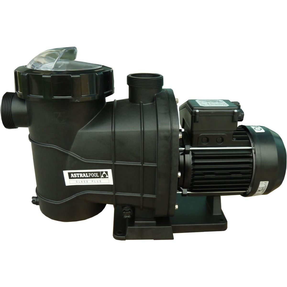 Habitat et Jardin Pompe piscine  Astral Glass +  - 2 CV monophasé - 54.4 x 23.2 x 37 cm - Noir