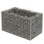 Voir la diapositive 2 : VIDAXL Lit sureleve a gabion Acier galvanise 90x50x50 cm