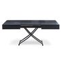 Voir la diapositive 3 : Paris Prix Table Basse Relevable  Lift  120-190cm Noir Mat