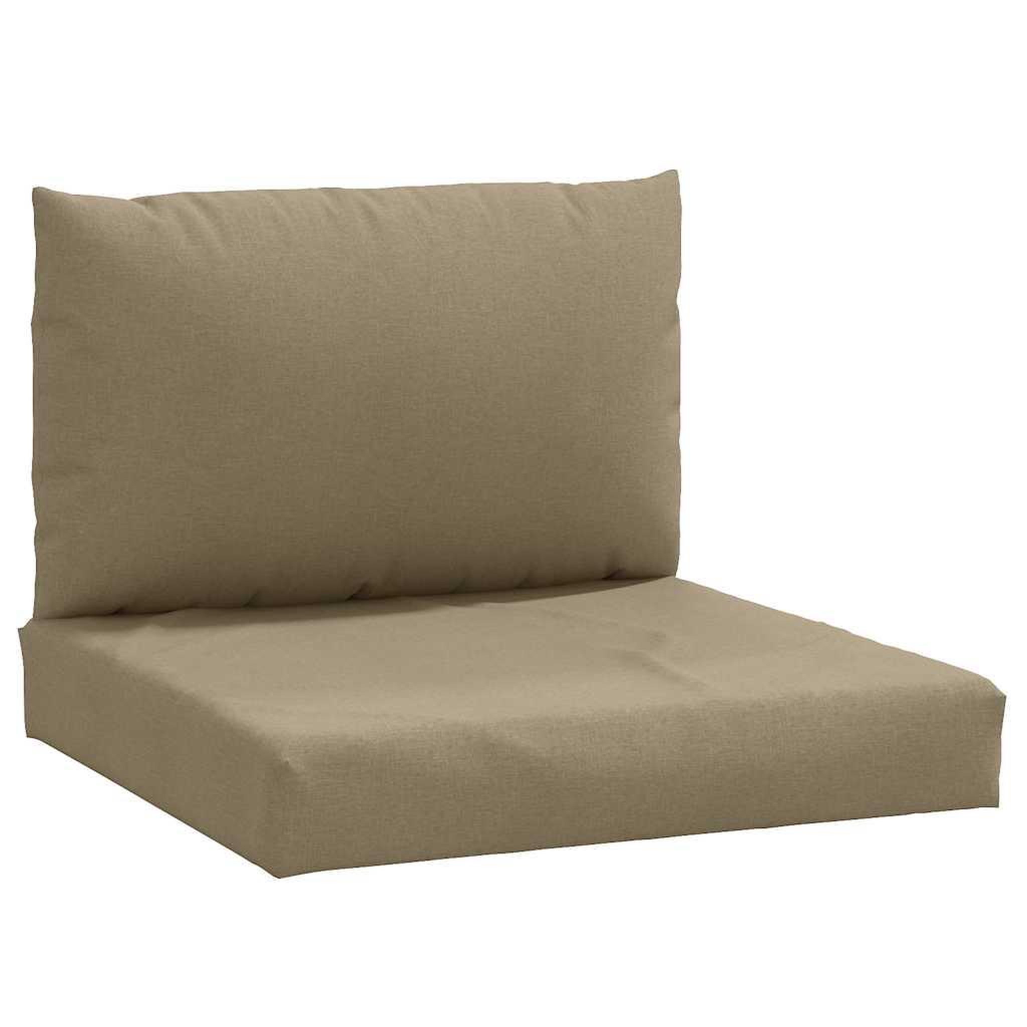 Voir la diapositive 2 : VIDAXL Coussins de palette lot de 2 taupe melange tissu