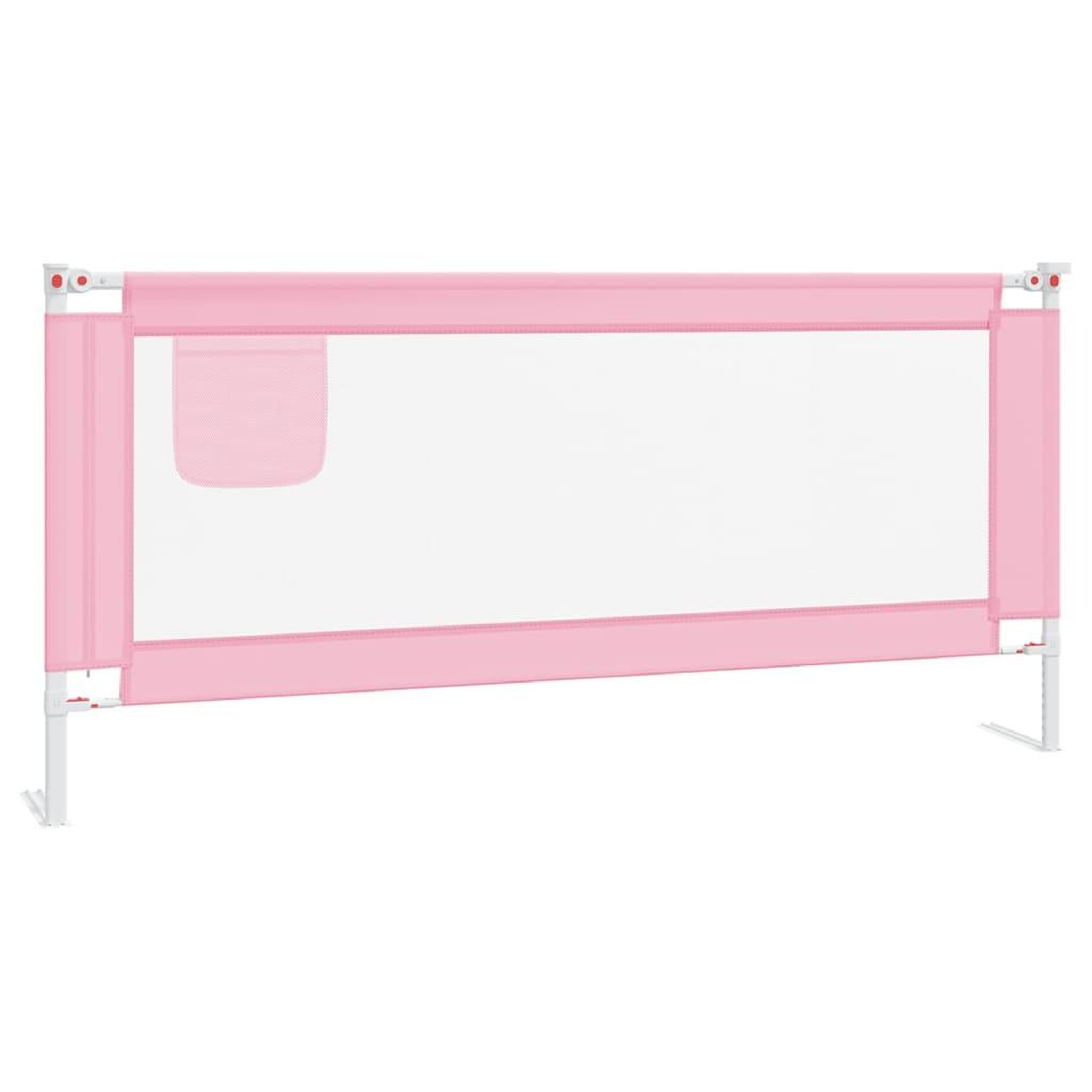 Voir la diapositive 2 : VIDAXL Barriere de securite de lit d'enfant Rose 200x25 cm Tissu