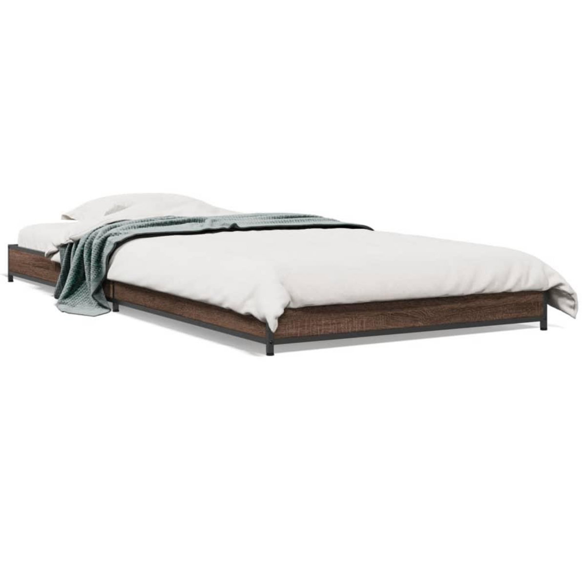 VIDAXL Cadre de lit sans matelas chene marron 75x190 cm