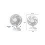 Voir la diapositive 5 : OCEANIC Ventilateur de table OCEANIC - 35W - Diametre 30,5 cm - 3 vitesses - Oscillant - Blanc