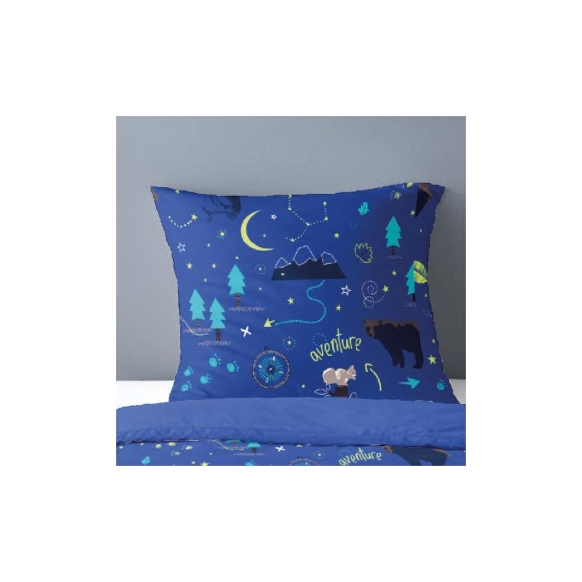 Dourev Housse de couette 140x200 LOUIS + 1 taie 100% coton