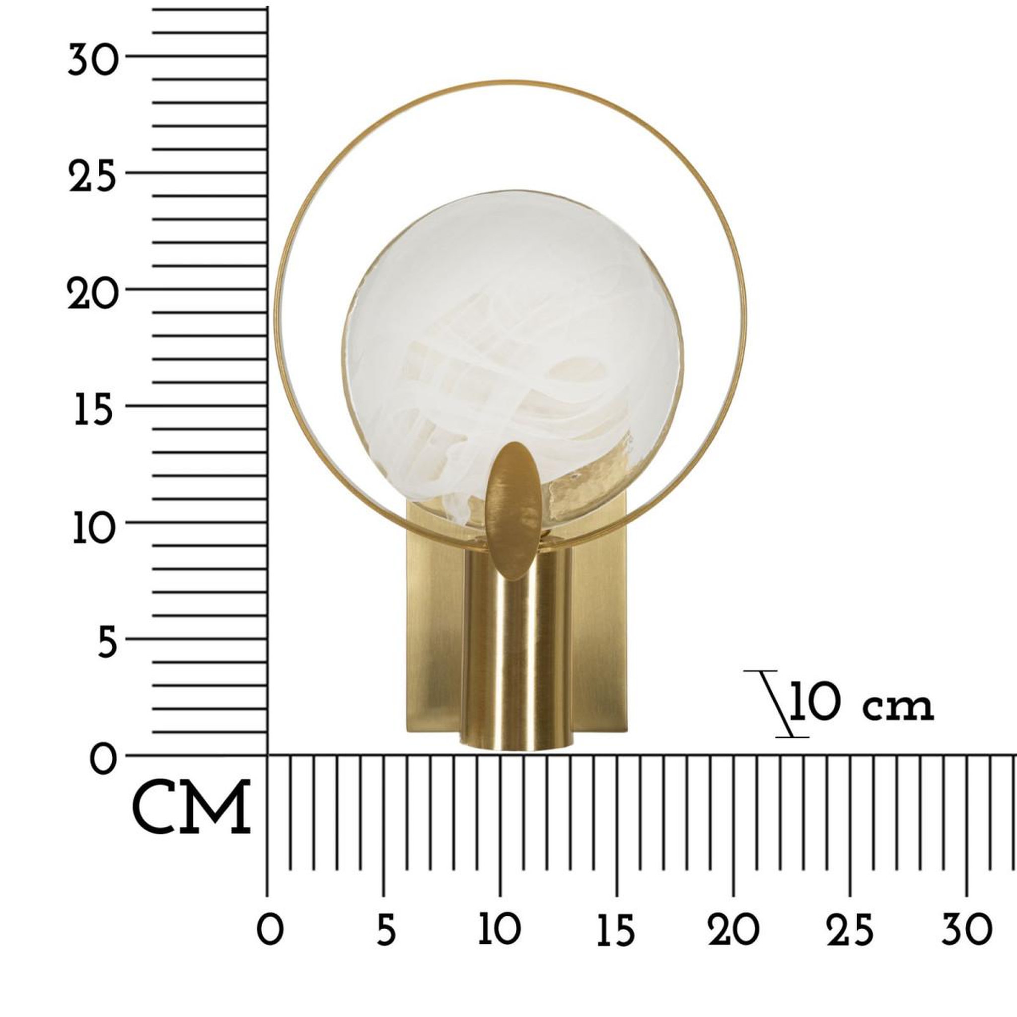 Voir la diapositive 6 : Paris Prix Applique murale design en verre  oklan  29cm or
