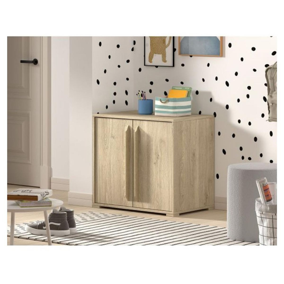 Vipack Commode SAM 2 portes - Pour lit mi-hauteur