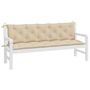 Voir la diapositive 4 : VIDAXL Coussins de banc jardin lot de 2 beige 180x50x7 cm tissu Oxford