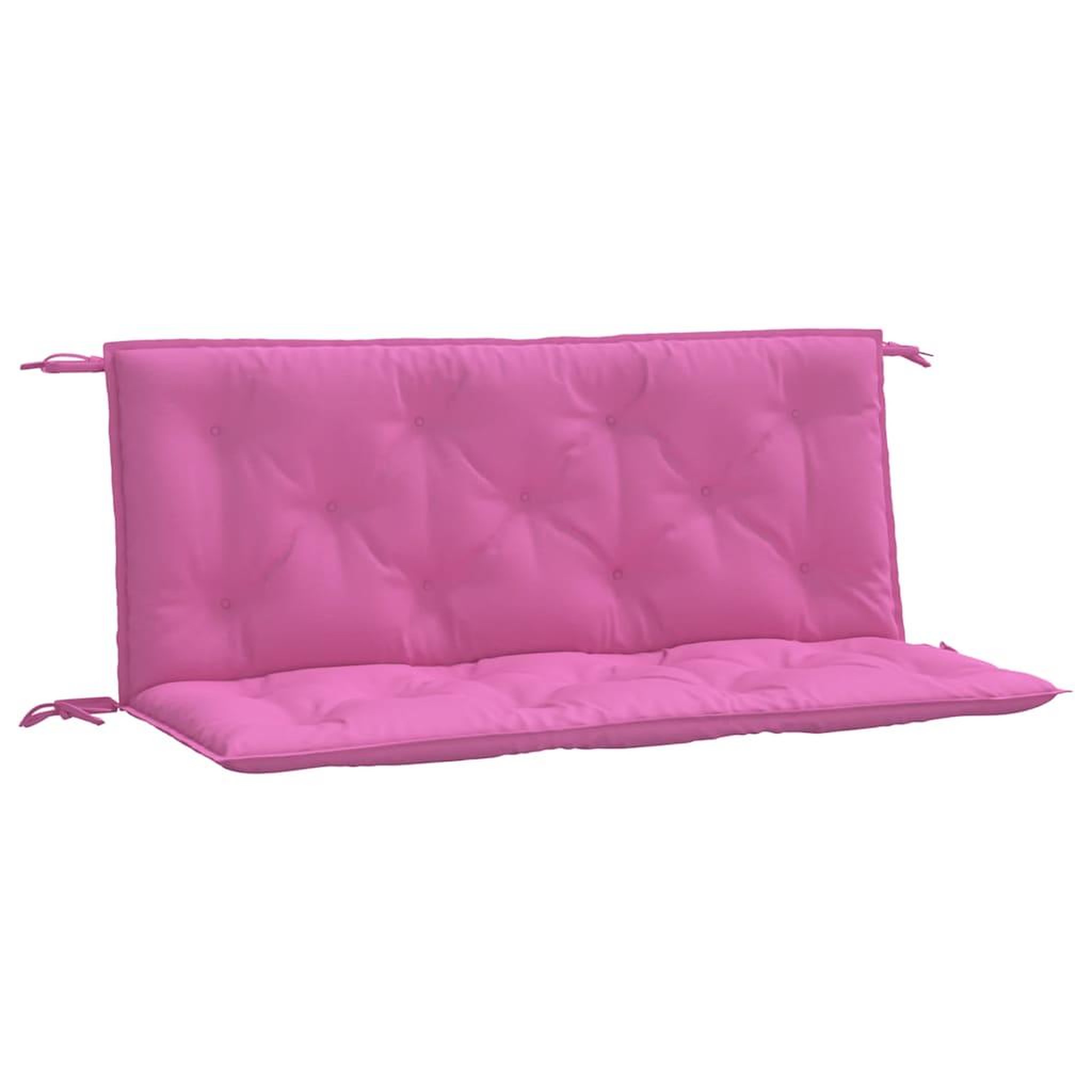 Voir la diapositive 2 : VIDAXL Coussins de banc de jardin lot de 2 rose 120x50x7 cm tissu