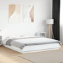 Voir la diapositive 1 : VIDAXL Cadre de lit avec lumieres LED sans matelas blanc 160x200 cm