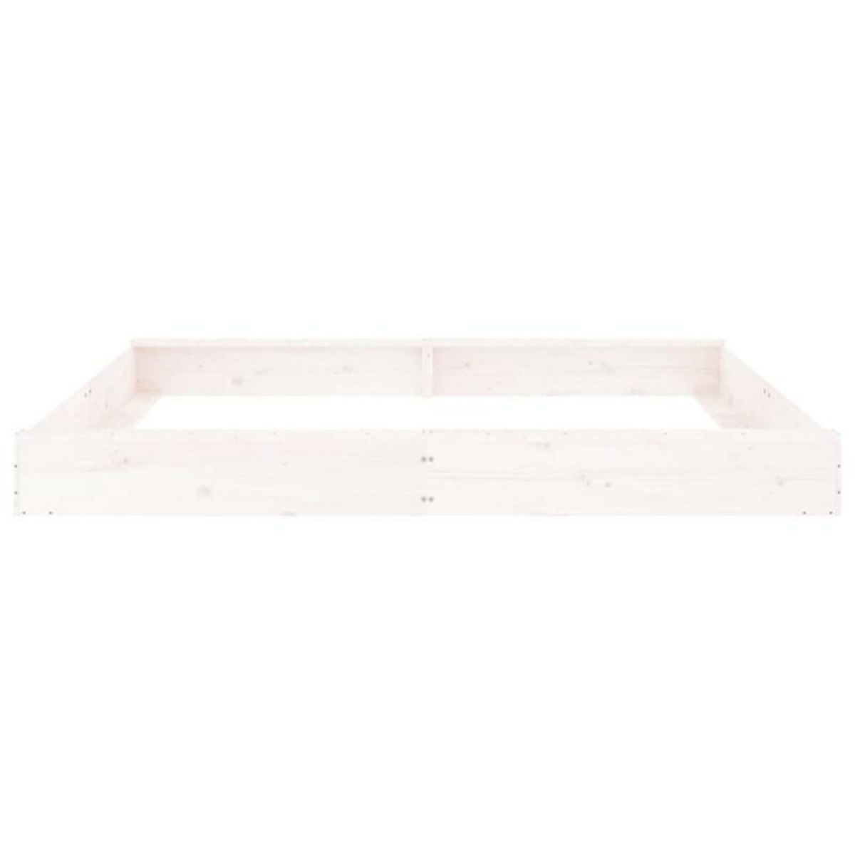 VIDAXL Bac à sable avec sièges blanc carré bois de pin massif