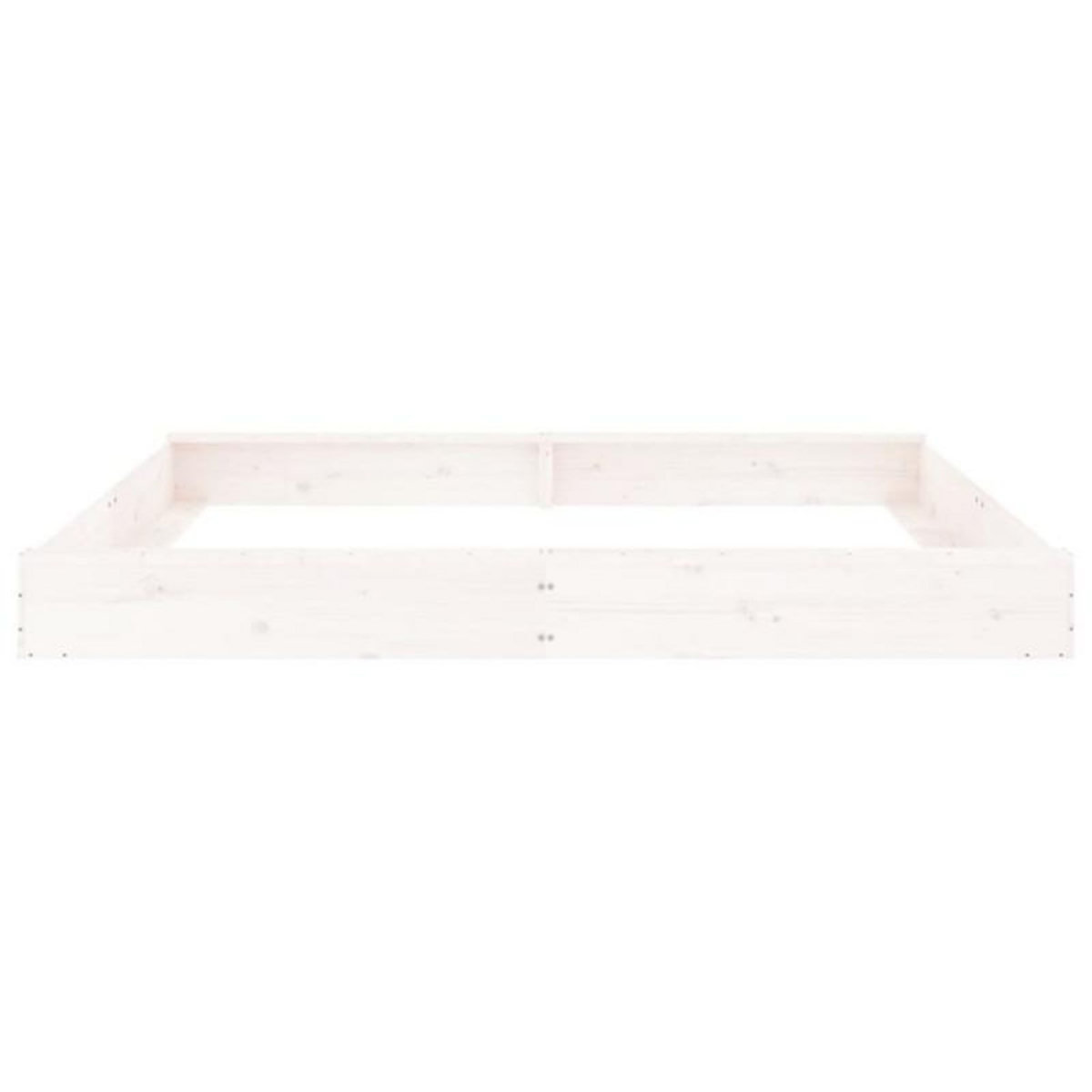 VIDAXL Bac à sable avec sièges blanc carré bois de pin massif