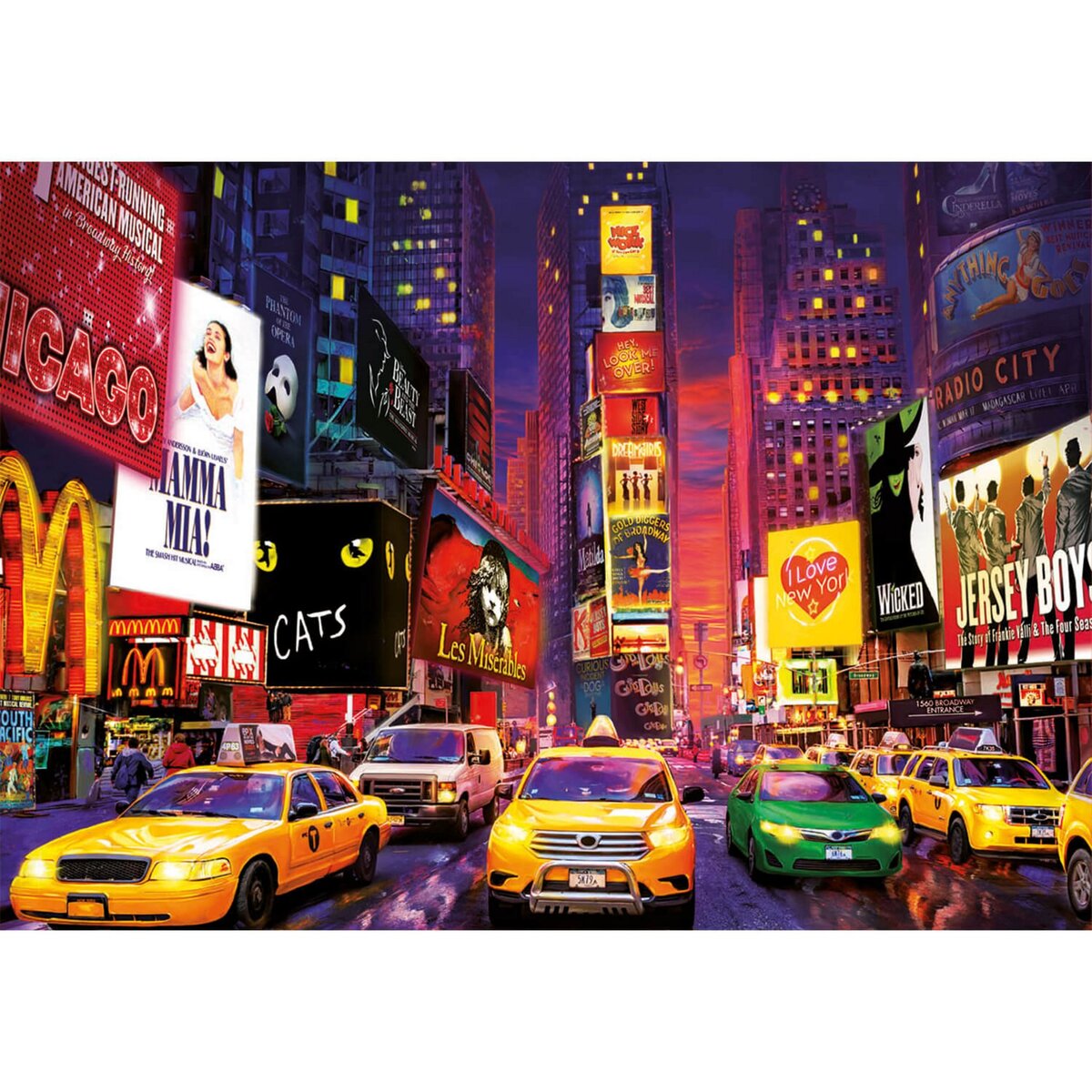 EDUCA Puzzle 1000 pièces Néon : Times Square, New-York