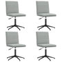 Voir la diapositive 2 : VIDAXL Chaises a manger lot de 4 Gris clair Velours