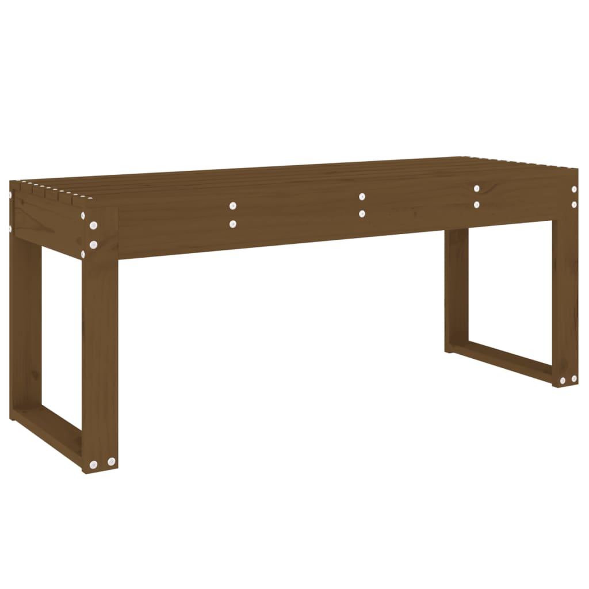 Voir la diapositive 5 : VIDAXL Banc de jardin marron miel 110x38x45 cm bois de pin massif