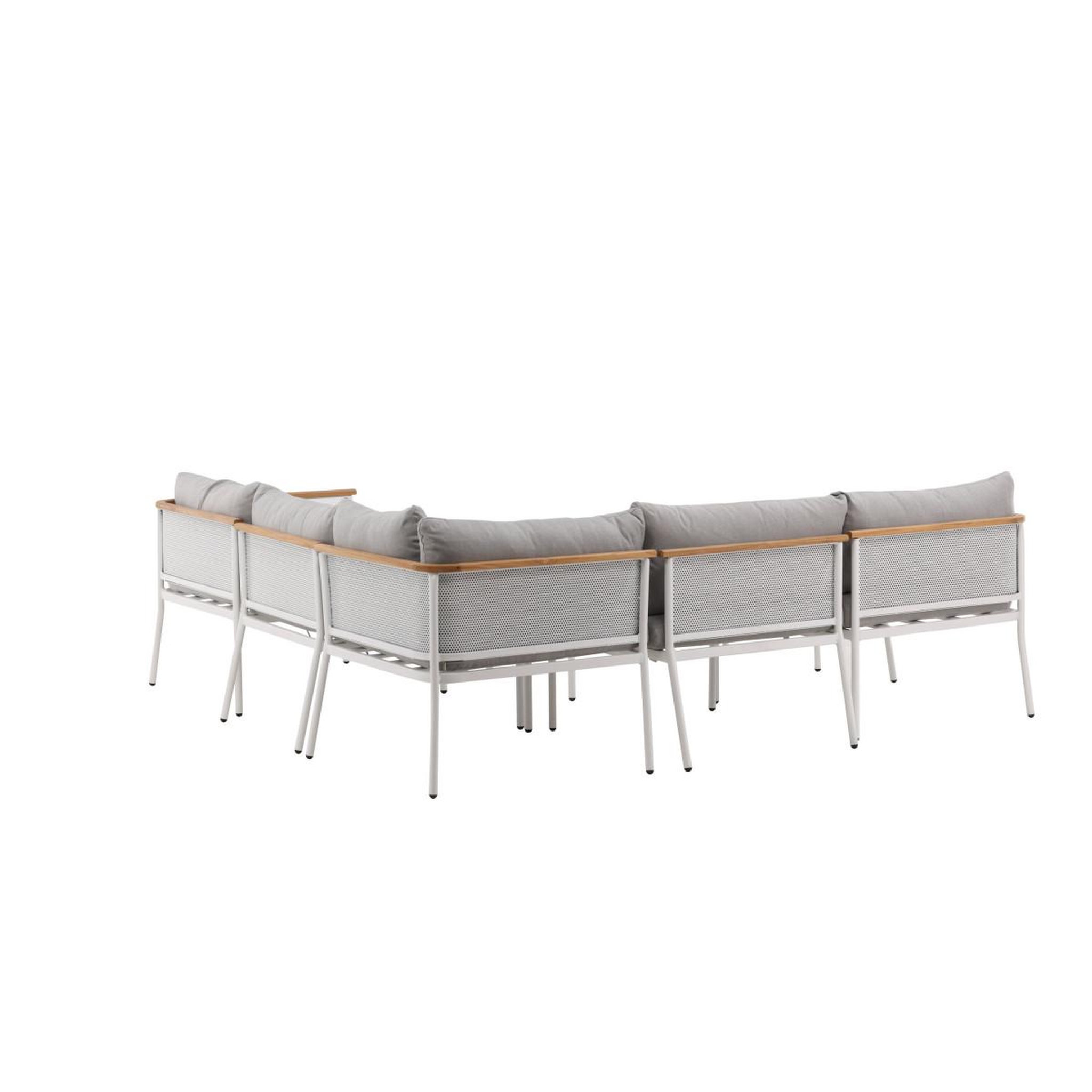 Voir la diapositive 5 : Paris Prix Salon d'angle de jardin  nettan  233cm blanc