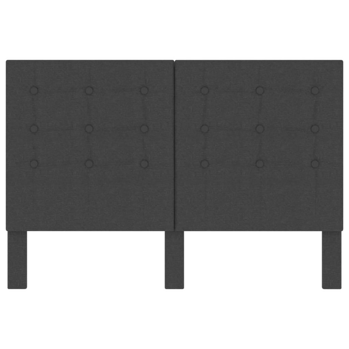 VIDAXL Tete de lit touffetee Gris fonce Tissu 140x200 cm