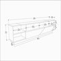 Voir la diapositive 4 : Habitat et Jardin Meuble TV en bois  Rhodes  - 240 x 37 x 47 cm - Beige