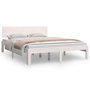 Voir la diapositive 1 : VIDAXL Cadre de lit sans matelas blanc bois de pin massif 140x190 cm