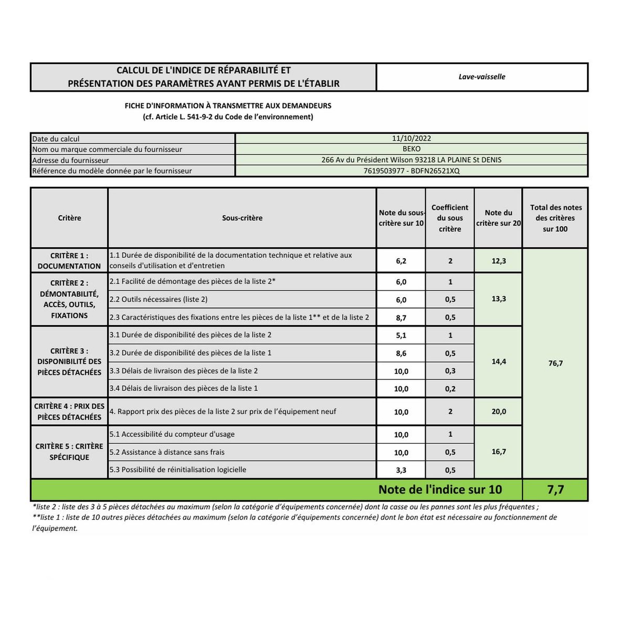 Voir la diapositive 4 : Beko Lave-vaisselle 60cm 15 couverts 43db - BDFN26521XQ