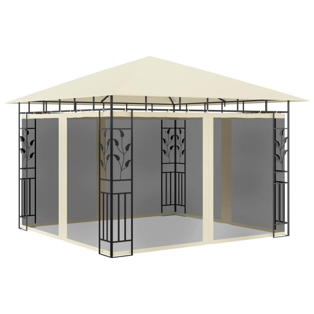 VIDAXL Belvedere avec moustiquaire 3x3x2,73 m Creme 180 g/m^2