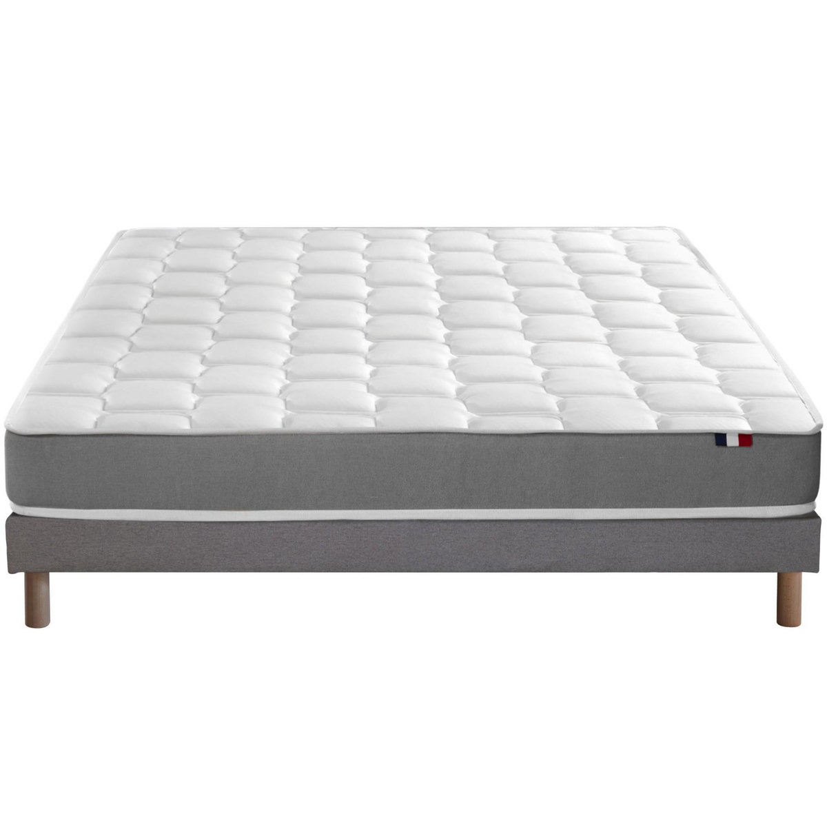 IDLITERIE Ensemble matelas mémoire de forme et mousse HR ZENITH avec sommier - confort français