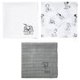 Voir la diapositive 2 : DISNEY Lot de 3 langes 60x60cm  101 Dalmatiens