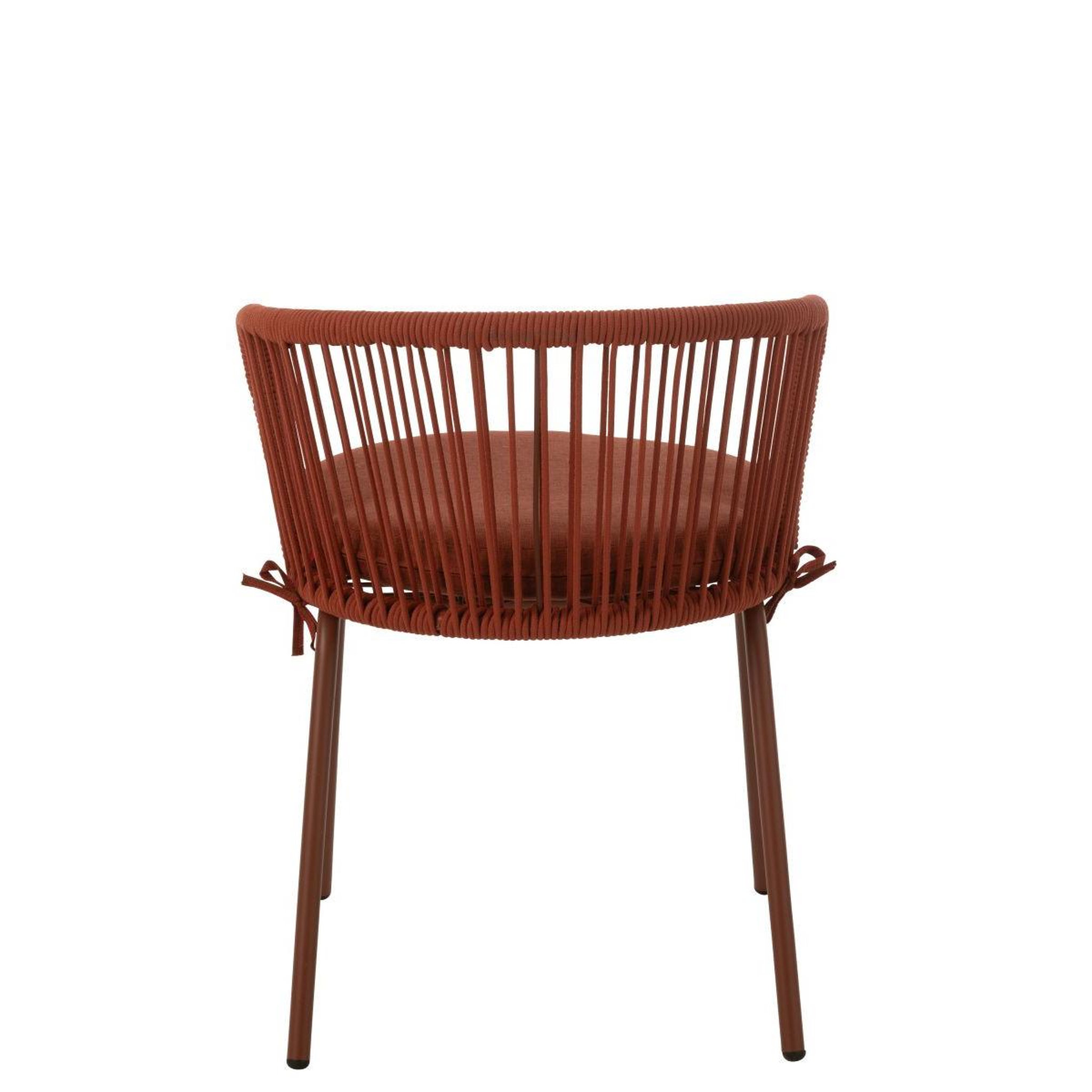 Voir la diapositive 4 : J-LINE Chaise design corde  toa  75cm rouge