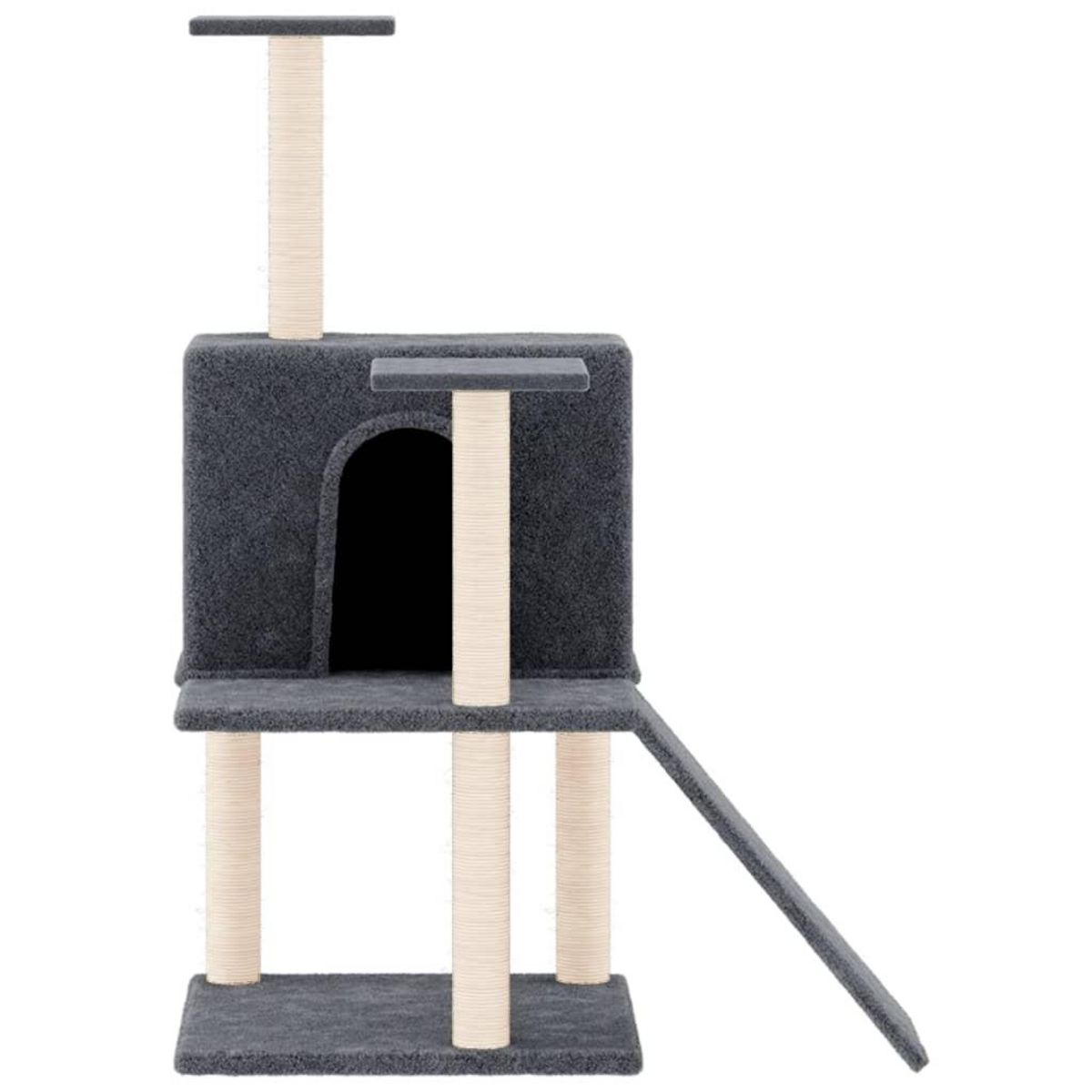 VIDAXL Arbre a chat avec griffoirs en sisal Gris fonce 109 cm