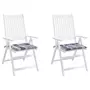 VIDAXL Coussins de chaise de jardin 2 pcs carreaux gris 40x40x3 cm