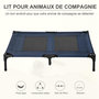 Voir la diapositive 4 : PAWHUT Lit sur pieds pour chien chat lit de camp animal lit surélevé Oxford textilène micro-perforé dim. 92L x 76l x 18H cm bleu