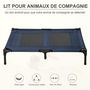Voir la diapositive 4 : PAWHUT Lit sur pieds pour chien chat lit de camp animal lit surélevé Oxford textilène micro-perforé dim. 92L x 76l x 18H cm bleu