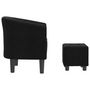 Voir la diapositive 4 : VIDAXL Chaise cabriolet avec repose-pied noir tissu