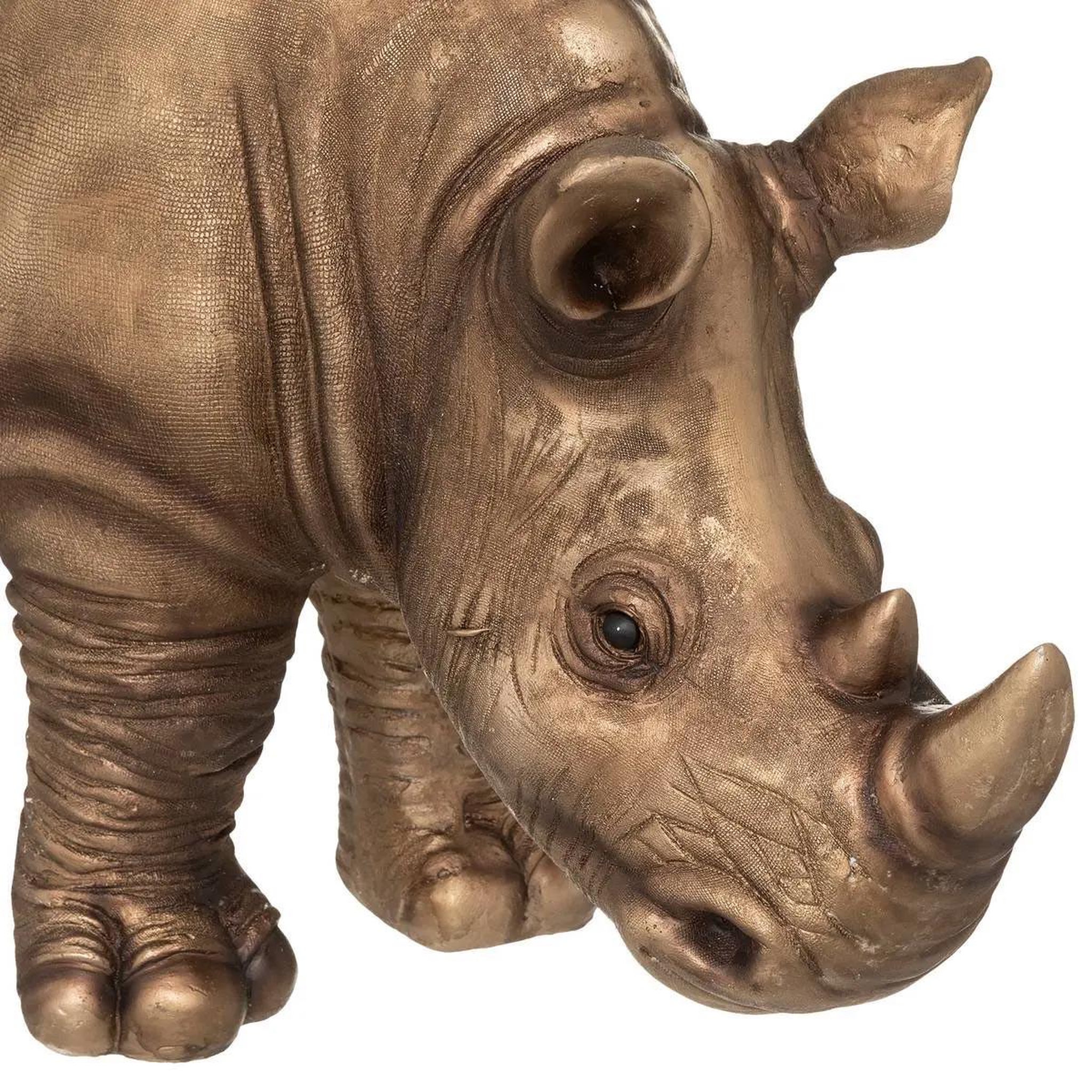 Voir la diapositive 2 : ATMOSPHERA Rhinocéros décoration extérieur mgo - doré