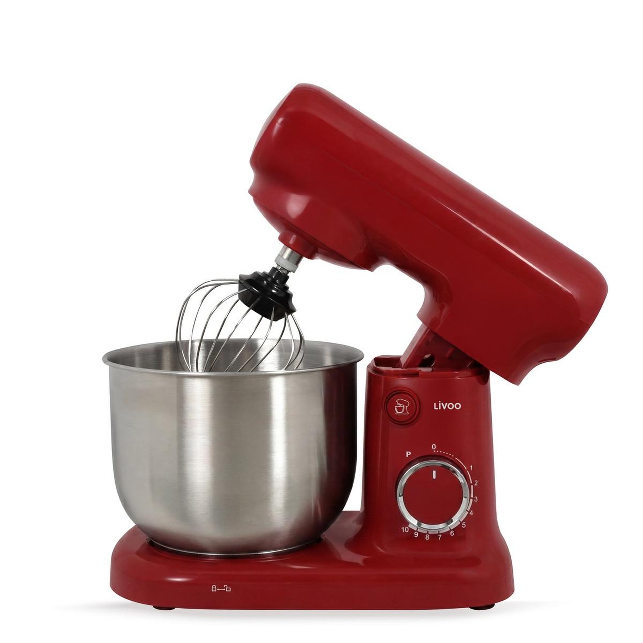 Voir la diapositive 2 : LIVOO Robot pâtissier  3l 1500w rouge - DOP262R