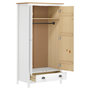 Voir la diapositive 3 : VIDAXL Garde-robe a 2 portes Hill Blanc 89x50x170cm Bois de pin solide