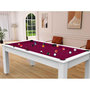 Voir la diapositive 3 : Paris Prix Table de Billard Convertible  Oregon  213cm Blanc & Prune